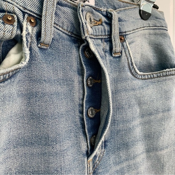 Re/Done Distressed 5-Pocket 5-Button Jeans Sz 27 Redone - Picture 7 of 8